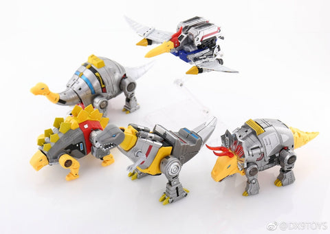 DX9 Toys War in Pocket Dinobots 5 in 1 Gift Set 10cm / 4"
