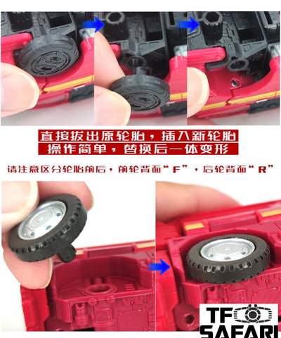 Go Better Studio GX-27 GX27 Replacement Wheels for WFC Earthrise Ironhide & Ratchet Upgrade Kit