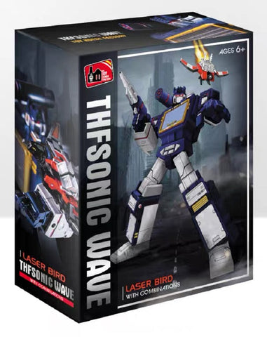 Toy House Factory THF-01J  THF01J Sonic Wave + THF-01P6 THF01P6 6 Cassette Warriors 25cm (MP-13 Soundwave)