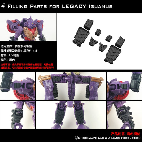 Shockwave Lab SL-GF29/30 SLGF29/30 Gap Fillers for Generations Legacy Bulkhead & Iguanus Upgrade Kit