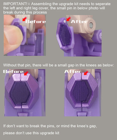 Go Better Studio GX37B GX-37B Gap Fillers & Replacement Feet for WFC Kingdom Generation Selects Cyclonus Upgrade Kit