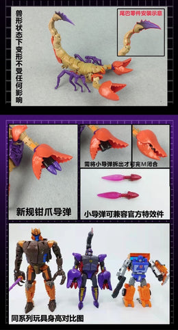 115 Workshop YYW-26 YYW26 Weapon Set & Upgrade Kit for WFC Legacy Deluxe Predacon Sandstorm Upgrade Kit