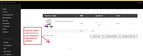 TFSAFARI Extra Shipping Cost Link