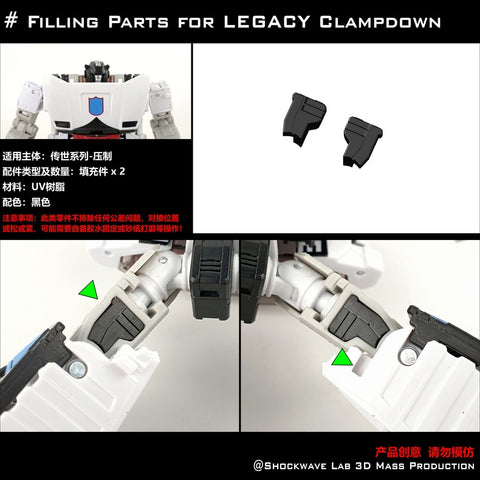 Shockwave Lab SL-GF49/50 SLGF49/50 Gap Fillers for Generations Legacy Clampdown & Minerva Upgrade Kit