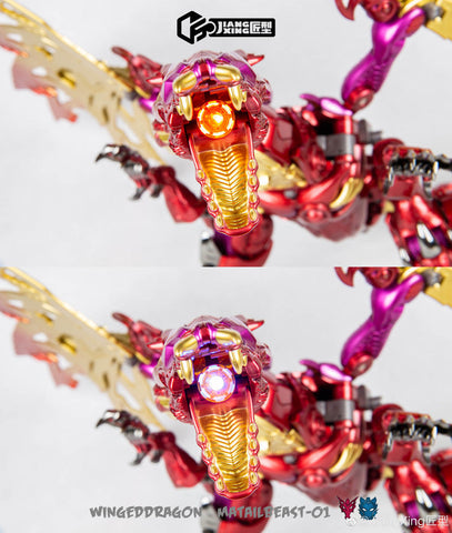 Jiangxing Metalbeast 01 JX-MB01 Winged Dragon (Transmetal 2 Megatron, Red Dragon) 30cm / 12"