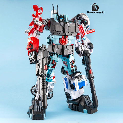 【Loose Pack】4th Party Demon Knight DK01-04 + D05 (DK06 / DK-06) Defensor Combiner Oversized Version (5 in 1, Set A + Set B) 45cm