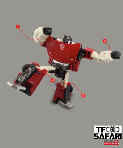 Go Better Studio GX-31 Arm & Hip Gap Covers for WFC Siege Sideswipe / Red Alert  Upgrade Kit