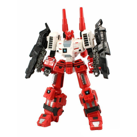 Before And After BA02 BA-02  Six Sigma ( Six-Gun ) w/ Slammer Japan Red Arm Version for LG / SDCC / IDW / MT Maketoys Metroplex 30cm