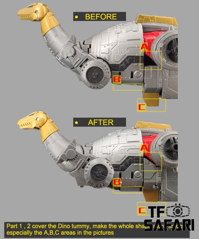 Go Better Studio GX44 GX-44 Gap Fillers for Studio Series 86 SS86 Sludge Dinobot Upgrade Kit