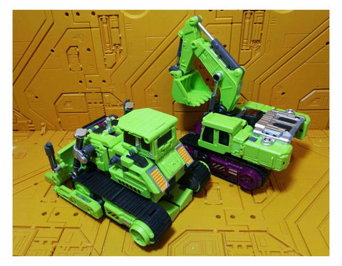 JB Jinbao Devastator Set A Scavenger & Bonecrusher (Oversized GT-01 GT01 Gravity Builder) 21cm